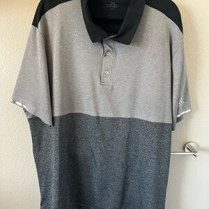 Adidas Gray Polo Shirt Modern Color-Block Design